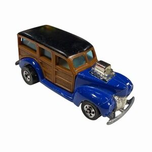 Vintage 1979 Hot Wheels HiRakers 40s Woodie‎ Loose Car Blue